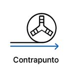 icono de contrapunto de torno diagrama del contrapunto