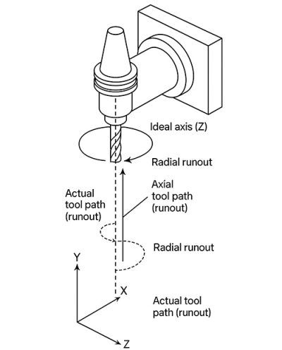 Diagrama de runout en el cnc